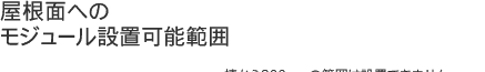 屋根面へのモジュール設置可能範囲