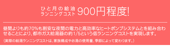 ひと月の給油ランイングコスト900円程度！